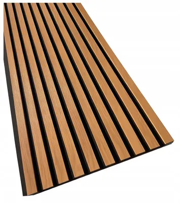 Zdjęcie produktu dla Lamel 3D lamele ścienne panele akustyczne 46x255cm na filcu Dąb Słoneczny
