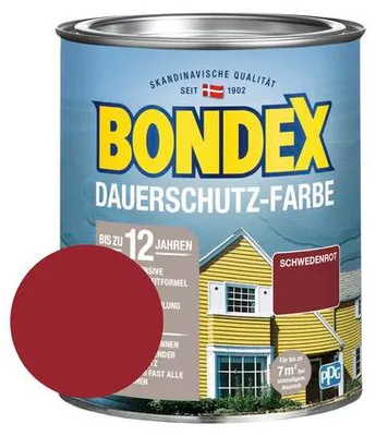 Produktbild von BONDEX Holzfarbe-Dauerschutzfarbe schwedenrot 750 ml
