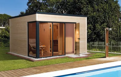 Produktbild von Design-Saunahaus CUBILIS BioS 7,5 Kw x B x T x H x 380 x 300 x 249