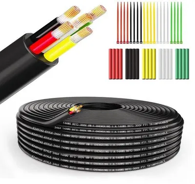 Productafbeelding van Elektrische draad - 5-aderige kabel - Laagspanning toepassingen - Vertind koper - 15 meter - Zwart