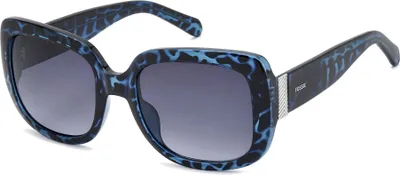 Produktbild von Fossil Damen-Sonnenbrille FOS-2157/G/S-CVT Eckig Kunststoff Blau Blau