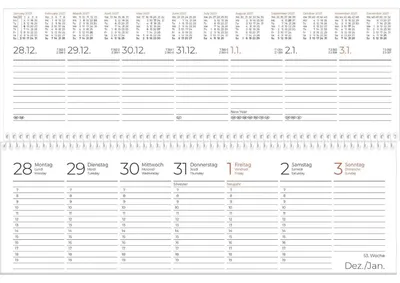 Image de ZETTLER KALENDER 116-0015 (661117) ZETTLER KALENDER, calendrier de bureau horizontal 2027, 1 pièce.