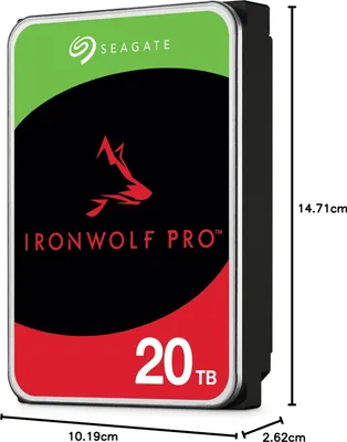 Immagine prodotto di Seagate IronWolf Pro HDD 20TB 3.5" 7200RPM SATA3 ST20000NT001 per NAS