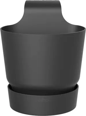Produktbild von elho Greenville Easy Hanger 19.5 - Blumentopf für Balkon - 100% recyceltem Plastik - Ø 19.5 x H 23.7 cm - Schwarz/Living Schwarz