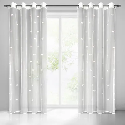 Obrázek produktu pro Eurofirany 417873, Sheer, Bílá, Vzorovaný, Polyester, Prsten, 35 g/m²