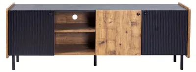 Imagen del producto de Mueble para televisión - Mueble de televisión - Mueble multimedia - Mueble de entretenimiento - Armario - Diseño moderno - Ancho: 160 cm