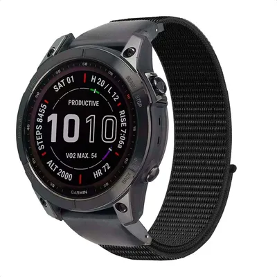 Produktbild von imoshion QuickFit® Nylon Armband - Garmin 20 mm Anschluss - Größe L/XL - Schwarz