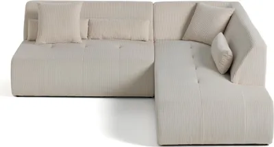 Produktbild von Lisa Design Onyx - 5-Sitzer Modulares Ecksofa rechts - Cord , Beige
