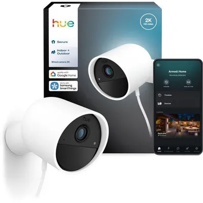 Immagine prodotto di Smart camera - Philips Hue - Outdoor - Wired - Night vision - 2K - Office - White