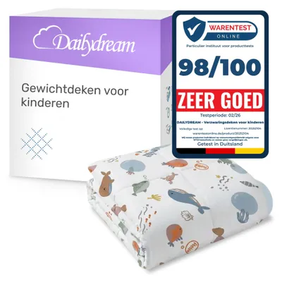 Kindergewichtdecke 104x150 cm, 3,2 kg, Safari-Motiv, 100% Baumwolle