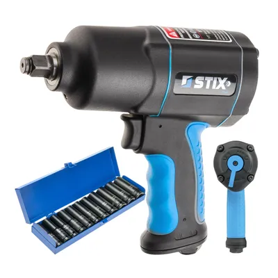Produktbild von STIX STT-17 Schlagschrauber Set 1700Nm 1/2" + 11 Stecknüsse 10–24mm