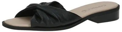 Produktbild von CAPRICE Damen Pantoletten aus Leder mit Blockabsatz, Schwarz (Black Nappa), 41 E