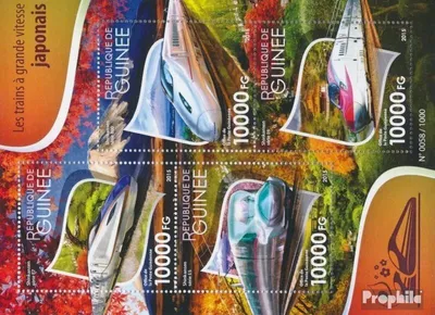 Produktbild von Briefmarken Guinea 2015 Mi 11478-11481 Kleinbogen (kompl. Ausgabe) postfrisch Japanische Hochgeschwindigkeitszüge