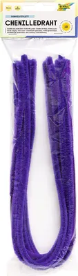 Produktbild von folia Chenilledraht (Pfeifenputzer) dunkelviolett 10 Stück