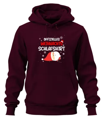 Obrázok produktu pre Oficiálne vianočné tričko na spanie Father Christmas Santa - Christmas Xmas Christmas Uni mikina s kapucňou, bordová, L