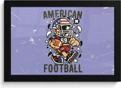 Produktbild von MuchoWow® MuchoWow® Gerahmtes Poster Fußball - Amerika - Jahrgang 30x20 cm - Poster mit zchwarzem Bilderrahmen - Kunstdruck - Bild-Poster