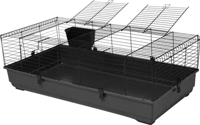 Produktbild von Dehner Nagerheim Peppy, 140 x 69 x 47 cm, Metall/Kunststoff, dunkelgrau