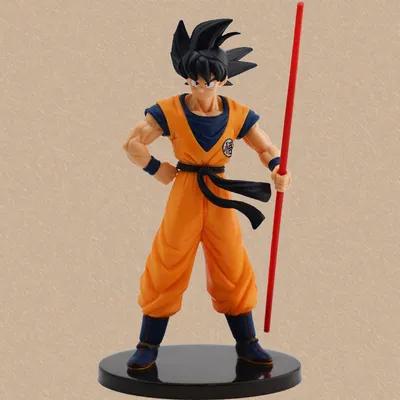Produktbild von Dragon Ball Z Figur GK Son Goku Schwarzes Haar Version Action Figur Anime Modell Kakarotto Figma 22cm PVC Statue Kinder Spielzeug Geschenk