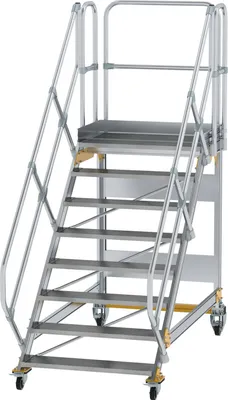 Produktbild von MUNK Plattformtreppe fahrbar 45° Stufenbreite 1000mm 8 Stufen