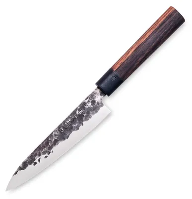 Ostasiatisches Kochmesser, Edelstahl, Holzgriff, 16 cm