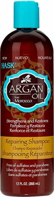Produktbild von Hask Argan Oil Repairing Shampoo, 355 ml, Shampoo, Professionell, Unisex, beschädigtes Haar, Anti-Frizz, Hydratisierung, Reparatur, Glanz, Glättend, Verstärkung