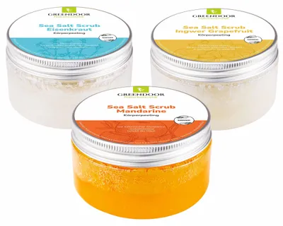 Produktbild von GREENDOOR Körperpeeling Sea Salt Scrub Set FRESH