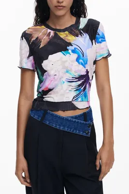 Produktbild von Desigual Damen Kurzarm T-Shirt Schwarz