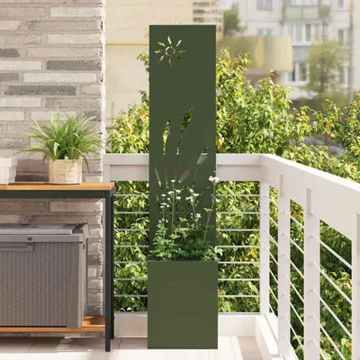 Produktbild von Möbel Blumentopf mit dekorativem Paneel Olivgrün 32 x 140 cm - Leinwandbilder 876360