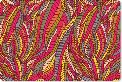 Produktbild von MuchoWow® Schreibtischunterlage Blätter - Natur - Muster 60x40 cm - XXL Mauspad - Großes Mauspad
