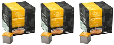 Produktbild von Tchibo Qbo Caffè Grande Belo Sul Premium Kaffeekapseln, 81 Stück – 3x27 Kapseln (Caffè Grande, Intensität 5/10, ausgewogen und nussig), nachhaltig & aus 70% nachwachsenden Rohstoffen¹