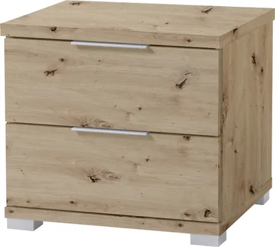 Produktbild von Nachtkommode Smilla, Artisan Eiche Holznachbildung, mit 2 Schubladen, 46x43x42 cm (B x H x T)