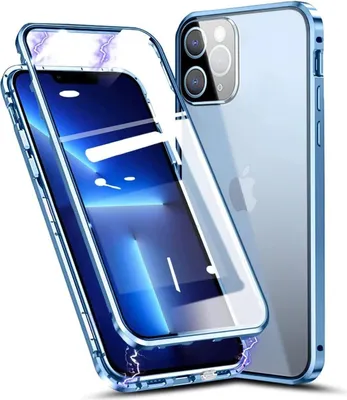 Image de Coque Bleue Pour Iphone 13 Pro Max Arrière Avant 360