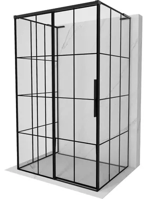 Obrázek produktu pro Mexen Rox-3S L sprchový kout 3-stěnný posuvný levý 120 x 90 cm, černá mřížka, černá - 8C2L-120-090-70-77-3S-L