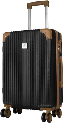 Produktbild von Kleiner Handgepäck Reisekoffer Barbados 40 L Hartschale Trolley ABS schwarz