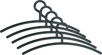 Produktbild von Kerkmann Kleiderbügel 39600415 Kunststoff schwarz 5 St./Pack.