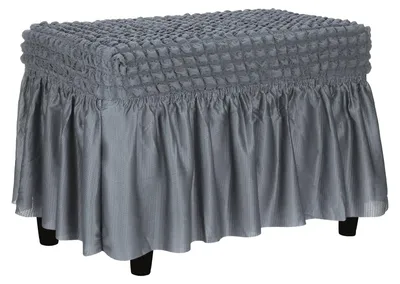 Zitzakhoes, Polyester, 60–100 cm, grau, mit Schutzrock