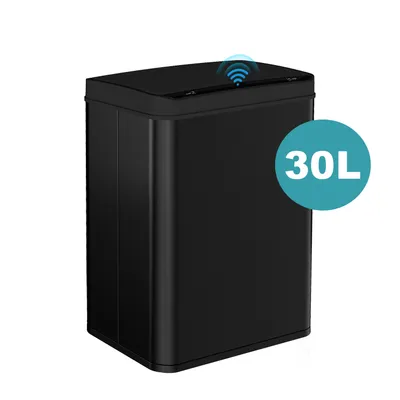Produktbild von Ribelli Edelstahl Mülleimer Abfalleimer mit Sensor, 30L/50L/70L Mülltrennsystem Schwarz/Silber
