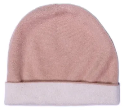 Obrázok produktu pre TUMELO 100 % kašmírová čiapka pre dámy a pánov, elegantná pletená čiapka z kašmíru, uni, teplá obojstranná zimná čiapka – Camel