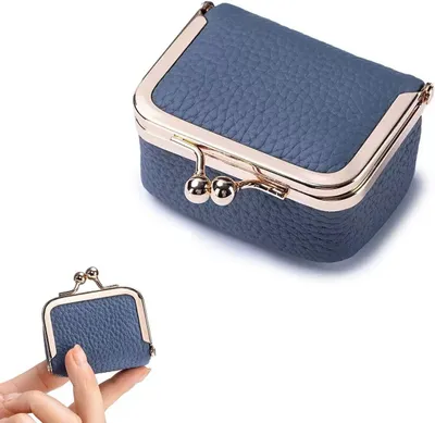 Produktbild von Schmuckkästchen Echtleder, vintage blau, mini, für Reise