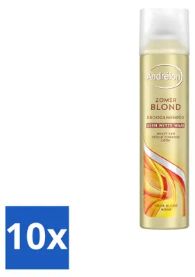 Produktbild von 10 x Andrélon Zomerblond Trockenshampoo für blondes Haar - 245 ml - Vorteilspackung - 10 Stücke