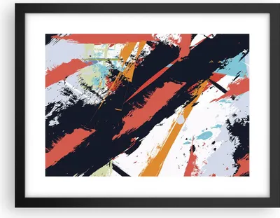 Produktbild von Gerahmtes Poster - Schwarzer Rahmen - Abstraktion Graffiti Modern - 40x30 cm - Wand Bild - Wanddeko - Wandbilder - Wandposter - Bilderrahmen - Bilder - Kunstdruck - Wandbild - P2BAA40x30-4257