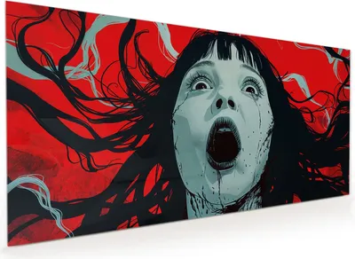 Produktbild von Küchenrückwand Spritzschutz Glas mit Motiv Schreiende Person 40 x 40 cm