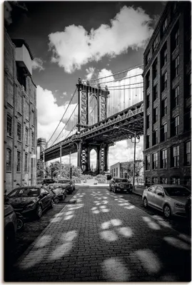 Produktbild von ARTland Leinwandbild Manhattan Bridge in Brooklyn, New York Größe: 40x60 cm