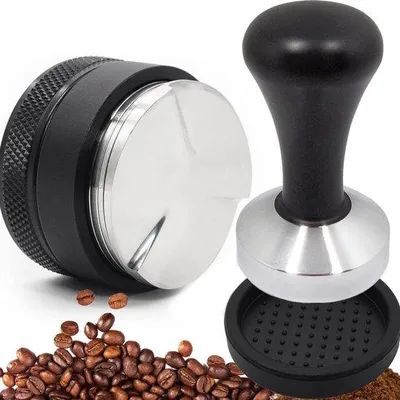 Produktbild von Famanu Kaffeeverteiler 3-in-1 mit Tamper und Silikonmatte - 53 mm
