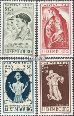 Produktbild von Briefmarken Luxemburg 1945 Mi 395-398 (kompl.Ausg.) postfrisch Caritas: Kriegsgeschädigte