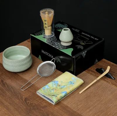 Immagine prodotto di INF Set di frullini Matcha CT Sette pezzi - Smalto verde chiaro