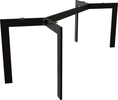 MetaloPro Tischbeine Metall, Schwerlast Stahl Schreibtisch Beine, Tischkufen Schwarz und Schrauben, Bodenschoner, Langlebig Tischgestell für Moderne Couchtisch, Esstisch, Wohnzimmer - 190x70x72 cm
