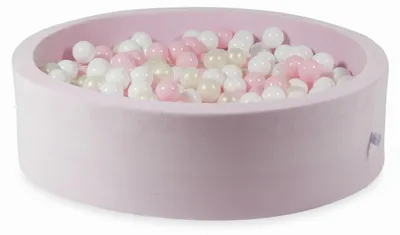 Obrázok produktu pre Sušiaci bazén 110x30 Velvet Soft Light Pink so 400 guľôčkami: biela, svetloružová, opálová