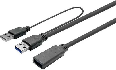 Produktbild von Vivolink PROUSB3AAF15C, 15 m, USB A, USB A, USB 3.2 Gen 1 (3.1 Gen 1), Schwarz