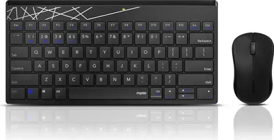 Produktbild von Rapoo 8000M Multi-Mode-Deskset Kabellos, Schwarz